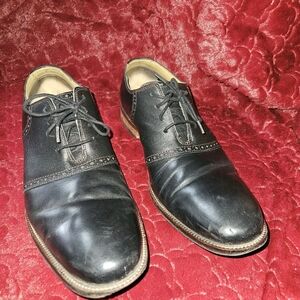 Cole Haan Williams Saddle Oxford Shoes Men's Size 11.5 M Black Leather C14389